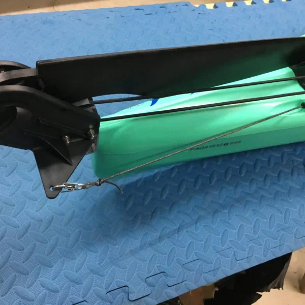 pakayak rudder system installed on kayak